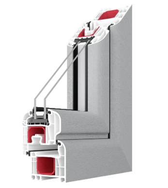 Infissi IGLO 5 - Sezione profilo PVC