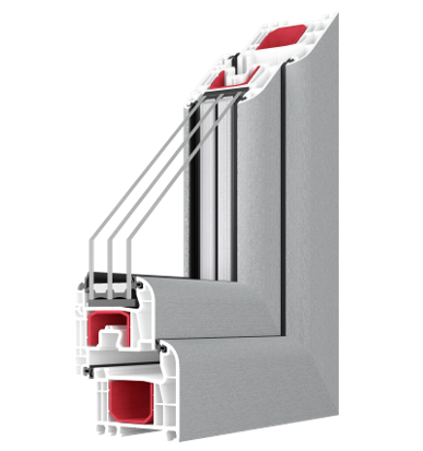 Infissi IGLO Light - Sezione profilo PVC slim